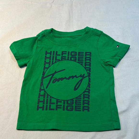 Tommy Hilfiger Green Short Sleeve Tee with Bold Graphic - Picture 1 of 3